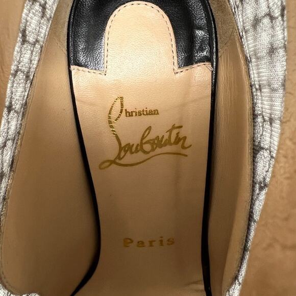 Christian Louboutin Black Papilloboot 100 Nappa & Mesh Ankle Boots – Size 37 - Picture 6 of 10